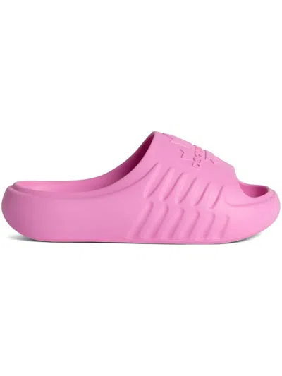 Dsquared2 Logo-embossed Open-toe Slides In Pink