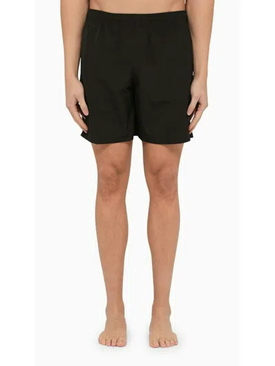 Alexander Mcqueen Alexander Mc Queen Black Nylon Beach Boxer Shorts In Black