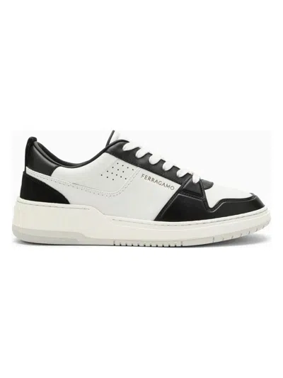 Ferragamo Suede Patch Skate Sneaker In Multicolor