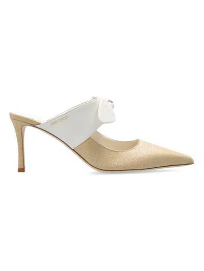 Jimmy Choo Rali 75 Mules In Lattenatur