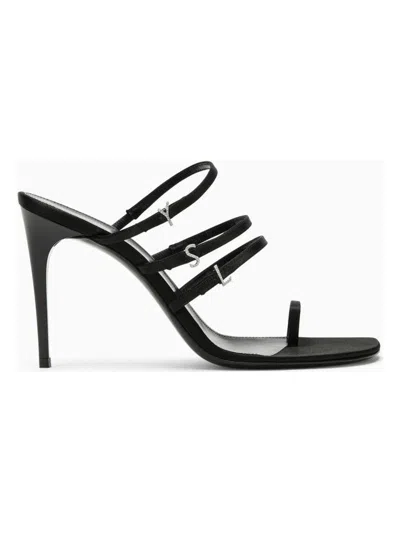 Saint Laurent Jerry 95mm Satin Mules In Black