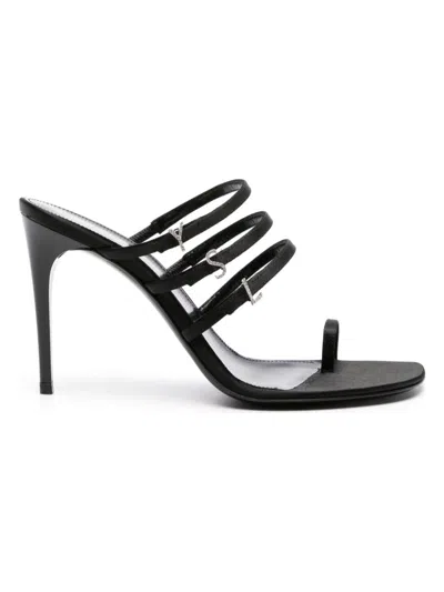 Saint Laurent Jerry 95mm Satin Mules In Black