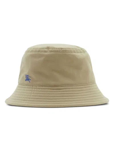 Burberry Honey Cotton Logo Bucket Hat In Beige