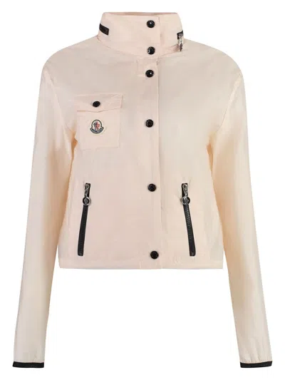 Moncler Elegant Pink Mid-season Jacket For Women In Pastel Pink