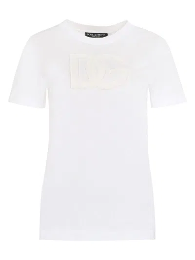 Dolce & Gabbana Cotton Crew-neck T-shirt In White