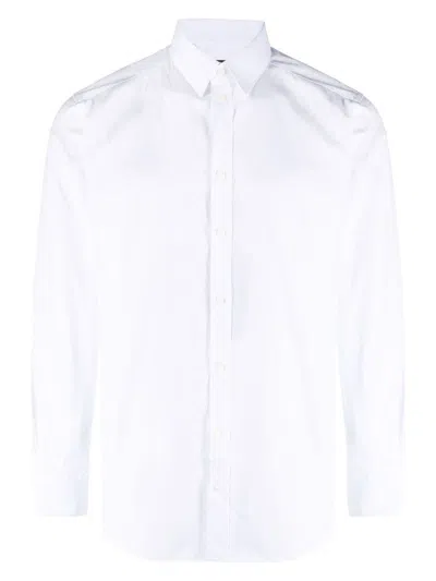 Dolce & Gabbana Long-sleeved Formal Shirt In White