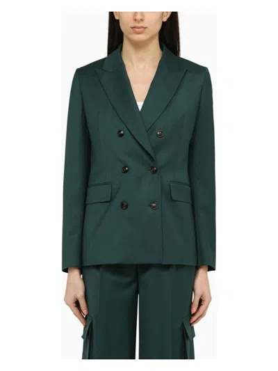 Amiri Forest Green Double-breasted Jacket In Wool In Green