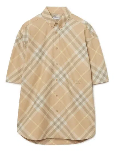 Burberry Shirts In Flax