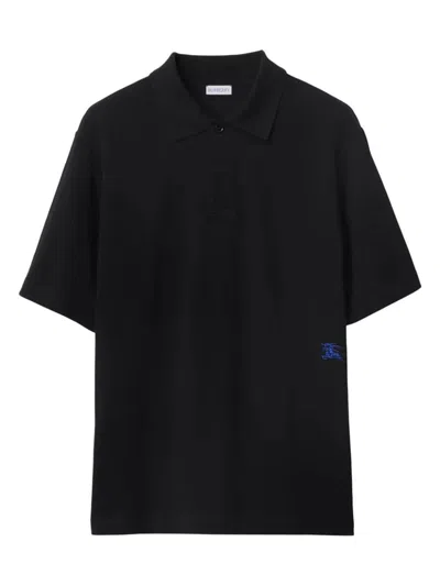 Burberry Regular Fit Shirt With Collar And Short Sleeves In Black