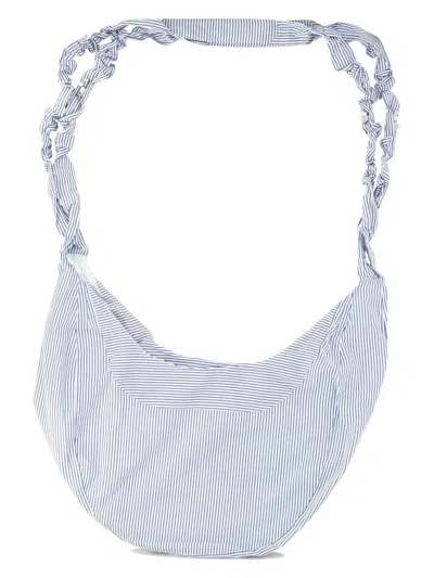 Jean-luc A.lavelle Men's "torsade" Shoulder Bag In White