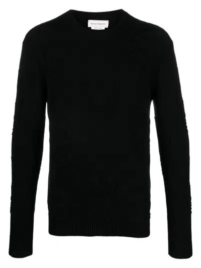 Alexander Mcqueen Alexander Mc Queen Skull Knitted Cotton Jumper In Black