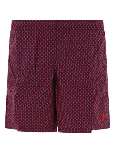 Alexander Mcqueen Alexander Mc Queen Skull Dots Swim Shorts In Blue