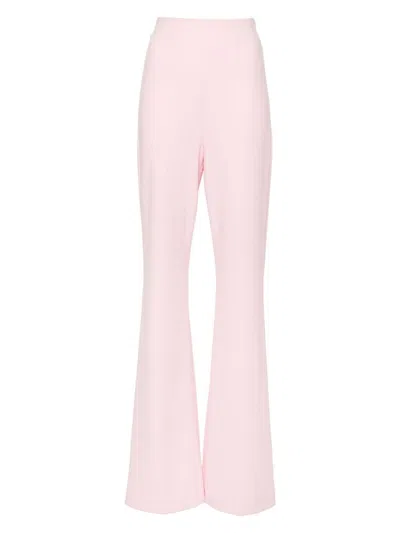Sportmax Olea High-waist Flared Trousers In Lilac