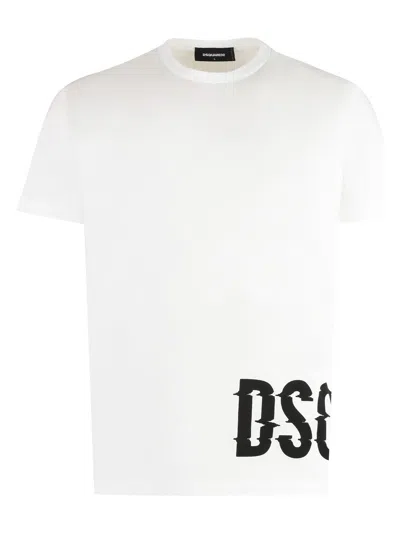 Dsquared2 Men's Cotton Crew-neck T-shirt In White