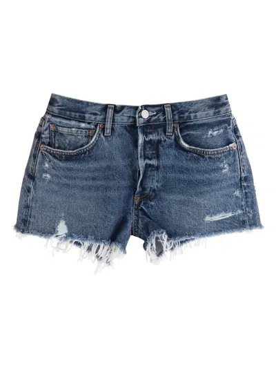 Agolde Denim Parker Shorts For Men In Blue