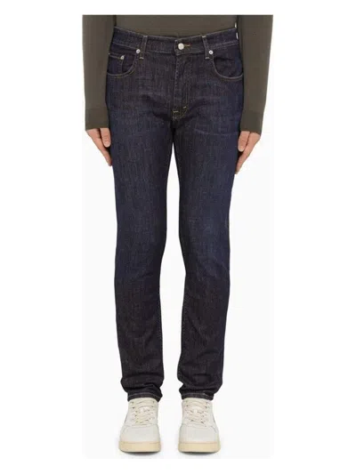 Department Five Department 5 Skeith Dark Blue Slim Jeans In Blue