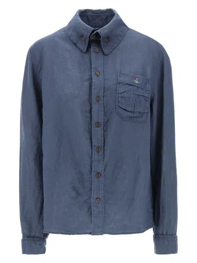 Vivienne Westwood "crewe Krall Linen In Blue