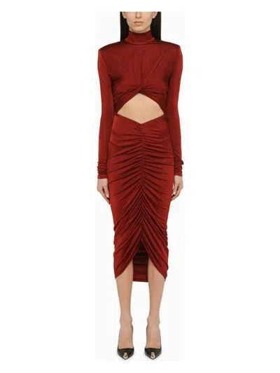 The Andamane Kendall Long-sleeved Bodysuit Red In Red