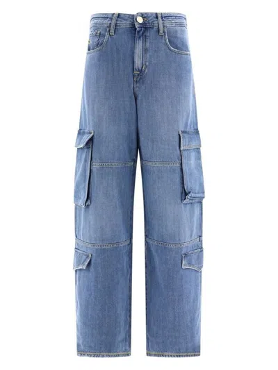 Jacob Cohen Riri Logo-embroidered Jeans In Blue