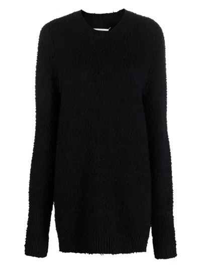Maison Margiela Four-stitch Brushed Jumper In Black