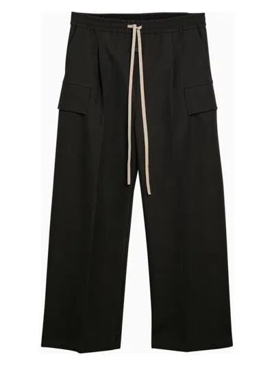 Fear Of God Cargo Wide-leg Trousers Olive Men In Multicolor