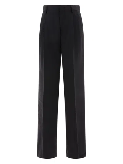 Tagliatore Darted Straight-leg Trousers In Black