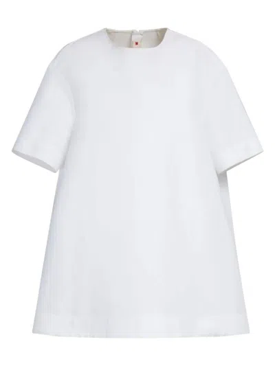 Marni Crewneck Mini T-shirt Dress In White