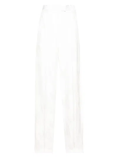 Attico Logo-jacquard Trousers In White