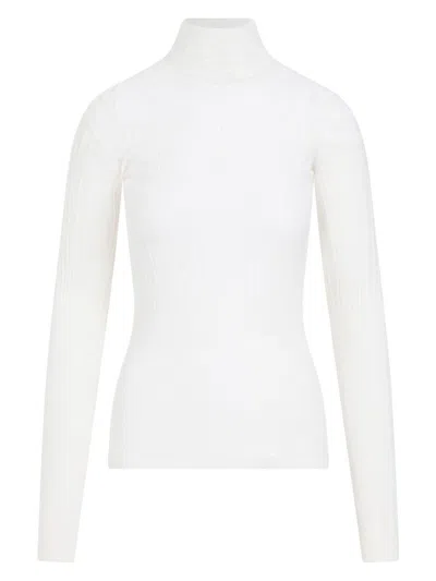 Bottega Veneta Rib-knit Turtleneck Sweater In White
