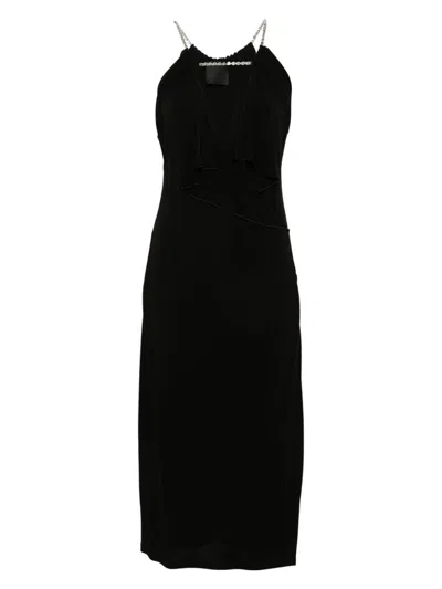 Givenchy Chain Straps Midi Dress In Black