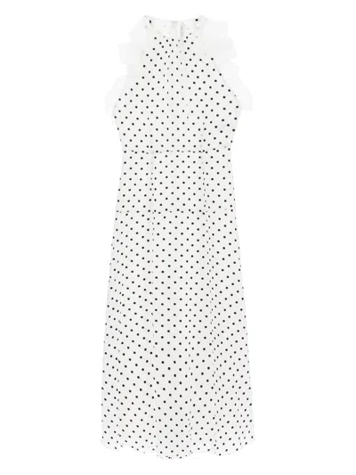 Alessandra Rich Sleeveless Maxi Dress In White