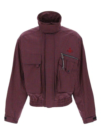 Vivienne Westwood Micro Tartan Memphis Bomber Jacket In Mixed Colours