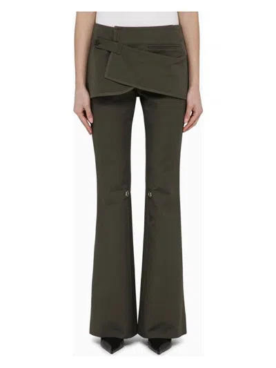 Courregã¨s Women's Military Cotton Mini Skirt Trousers In Green