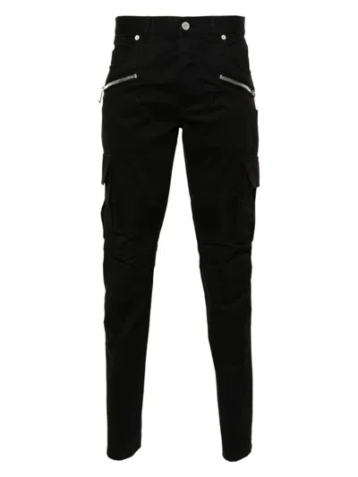 Balmain Men's Stretch Cotton Cargo Pants In Noir