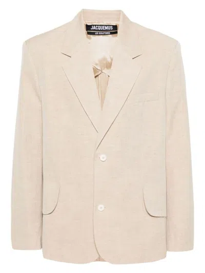Jacquemus La Veste Titolo Blazer Jacket In Beige