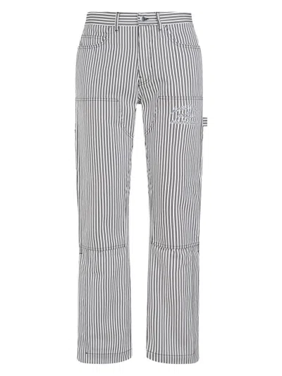 Amiri Striped Cotton Carpenter Pant In Black