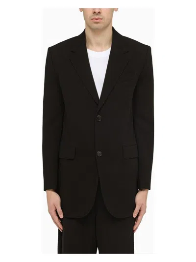 Ami Alexandre Mattiussi Ami Paris Black Wool Single Breasted Jacket In Black