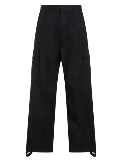 Off-white Seasonal Nylon Patch Peach Baggy Sweatpants In Black