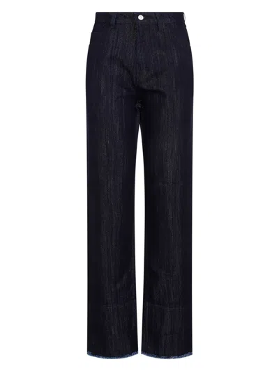 Victoria Beckham Cropped High-waist Tapered Jeans In Blue