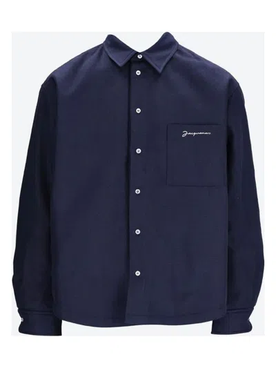 Jacquemus La Chemise Boulanger Padded Overshirt In Blue