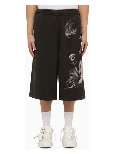 Off-white Off White™ Black Bermuda Shorts S.matthew In Black