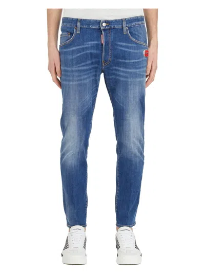 Dsquared2 Mens Navy Blue Cool Guy Slim-leg Regular-fit Stretch-denim Jeans In Blue