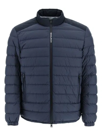 Woolrich Bering Lightweight Down Jacket In Blue