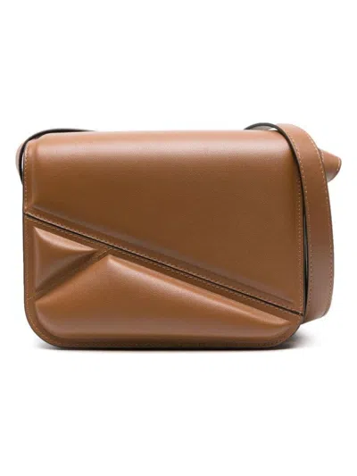 Wandler Oscar Trunk Leather Crossbody Bag In Saddle
