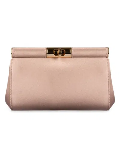 Dolce & Gabbana Satin Convertible Shoulder Bag In Pink