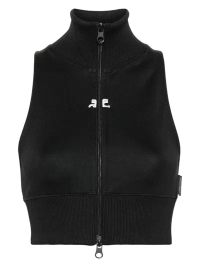 COURREGÃ¨S WOMEN'S CROPPED TRACK VEST 