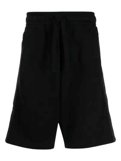 Palm Angels Cotton Logo-tape Shorts In Black