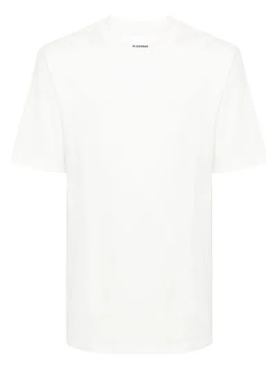 Jil Sander Logo-print Cotton T-shirt In Ivory