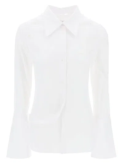 Courregã¨s Women's Modular Cotton Poplin Shirt In White