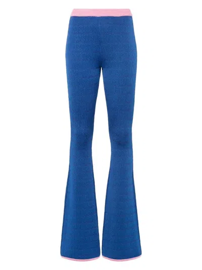 Bally Flared Trousers In Blue